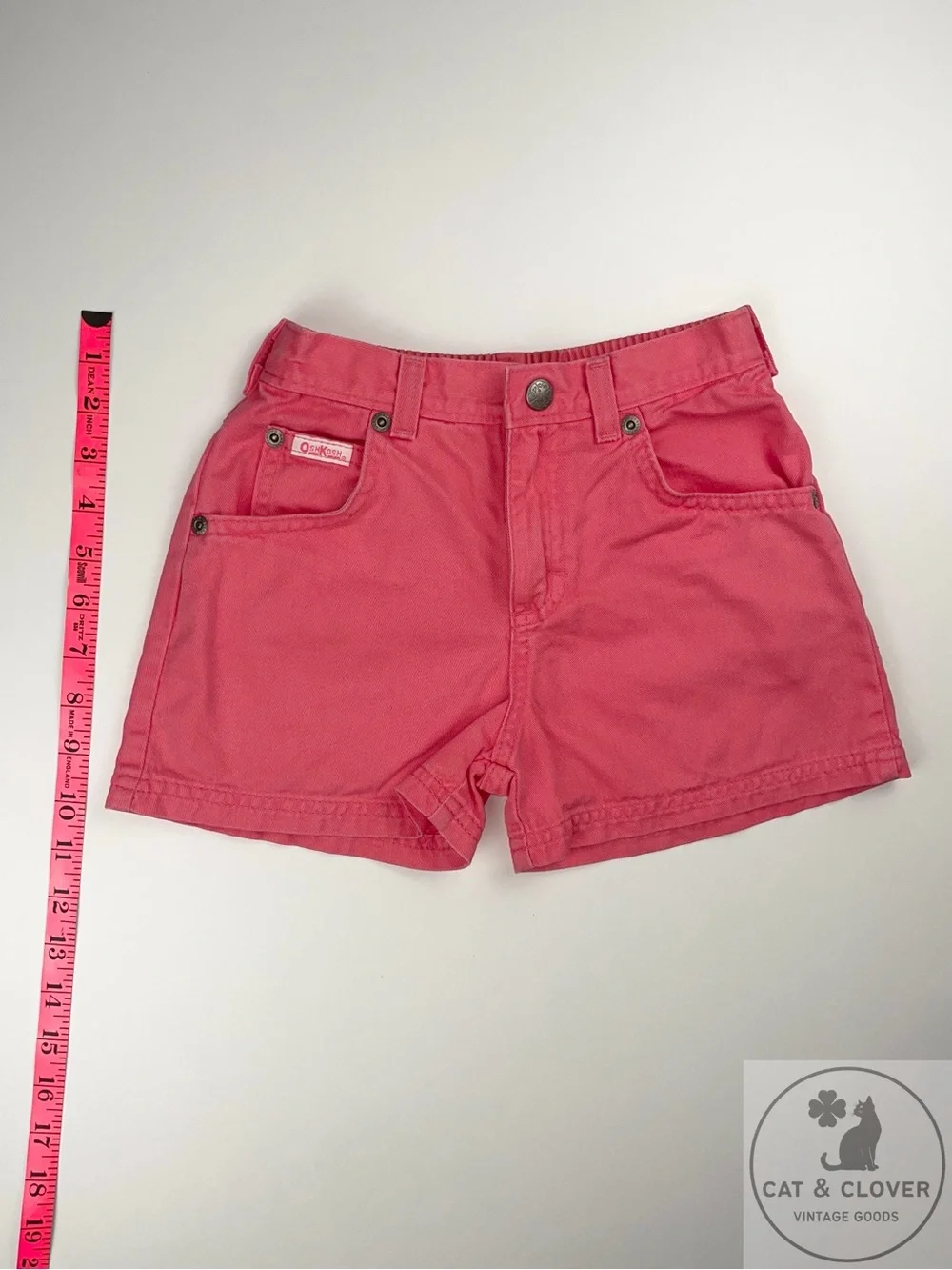 OshKosh B'gosh 90s Pink Coral Cotton Girls Vintage Shorts Size 5